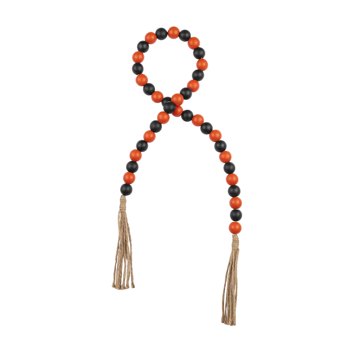 Orange/Black Beaded Tassel