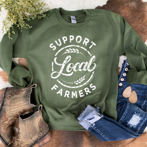 Support Local Olive Crewneck