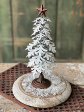 Load image into Gallery viewer, Snowy Down Galvanized Tree