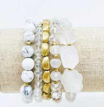 Load image into Gallery viewer, Druzy Natural Stretch Bracelet Set