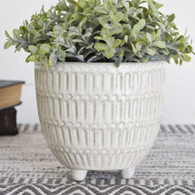 Load image into Gallery viewer, Tribal Stripe Footed Planter